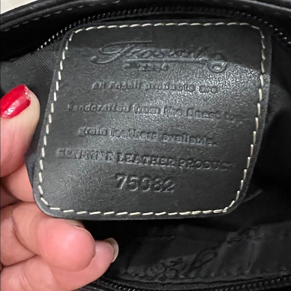 Fossil Black Leather Satchel - Picture 2 of 8